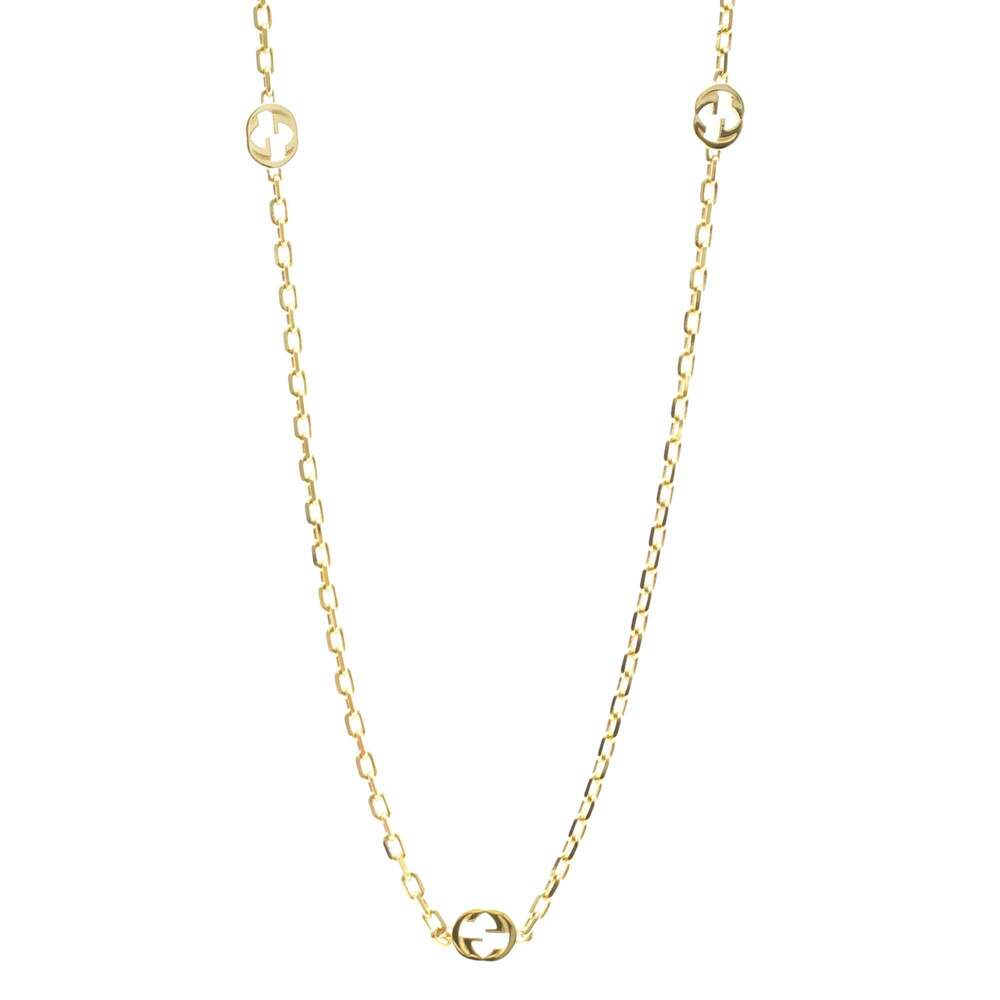 Gucci Interlocking G Necklace Yellow Gold (18K) No Stone Men,Women Fashion Pe...